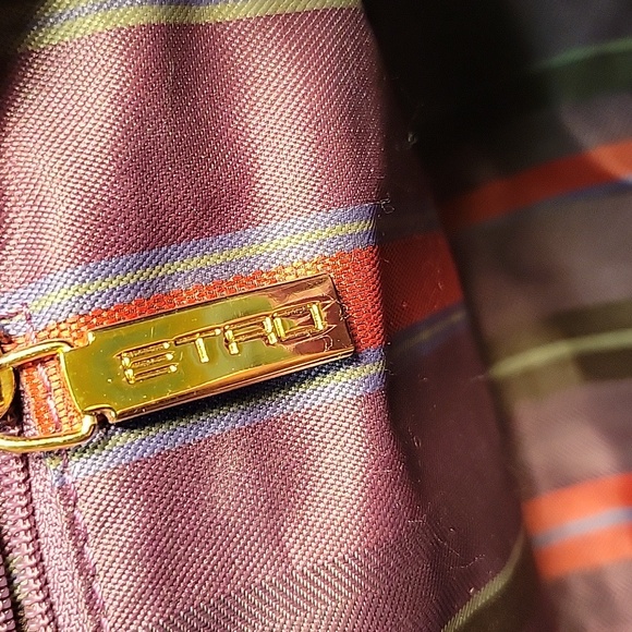 Etro Milano Embossed Leather Satchel Bag • Croc & Paisley Pattern •Made in Italy - Picture 13 of 13